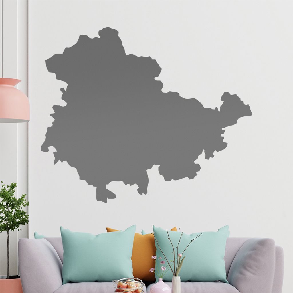 KIWISTAR Bundesland Thüringen - Erfurt Wartburg Wandtattoo in 6 Größen - Wandaufkleber Wall Sticker - Dekoration, Küche, Wohnzimmer, Schlafzimm...