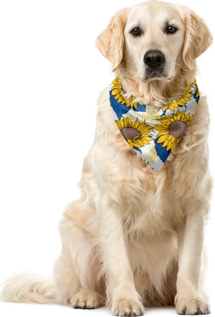 Abbandona il solito look: Bandana Cane Girasoli 40x40 ABAKUHAUS