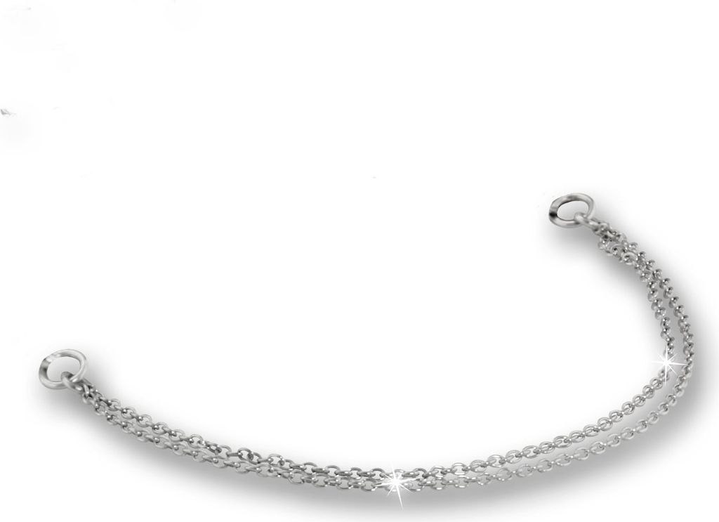 Armäleon Armbänder doppelte Ketten Armschmuck 925 Sterling Silber Damen ARD007J