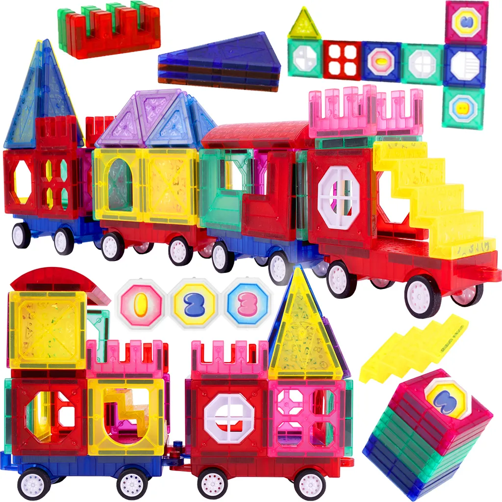 Blocs de Construction Magnétiques 3D - 72 Pièces Éducatives Multicolores
