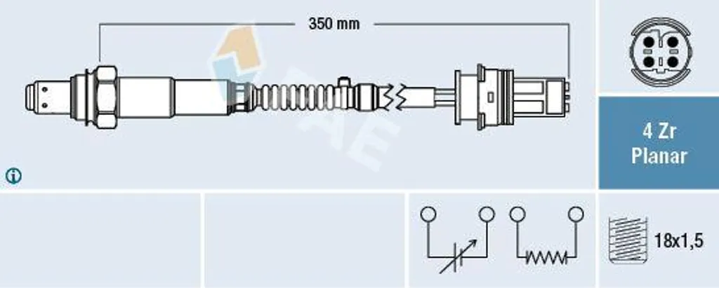 Capteur d'Oxygène FAE 77632 pour BMW : 1er, 3er, X1 - 11787570480