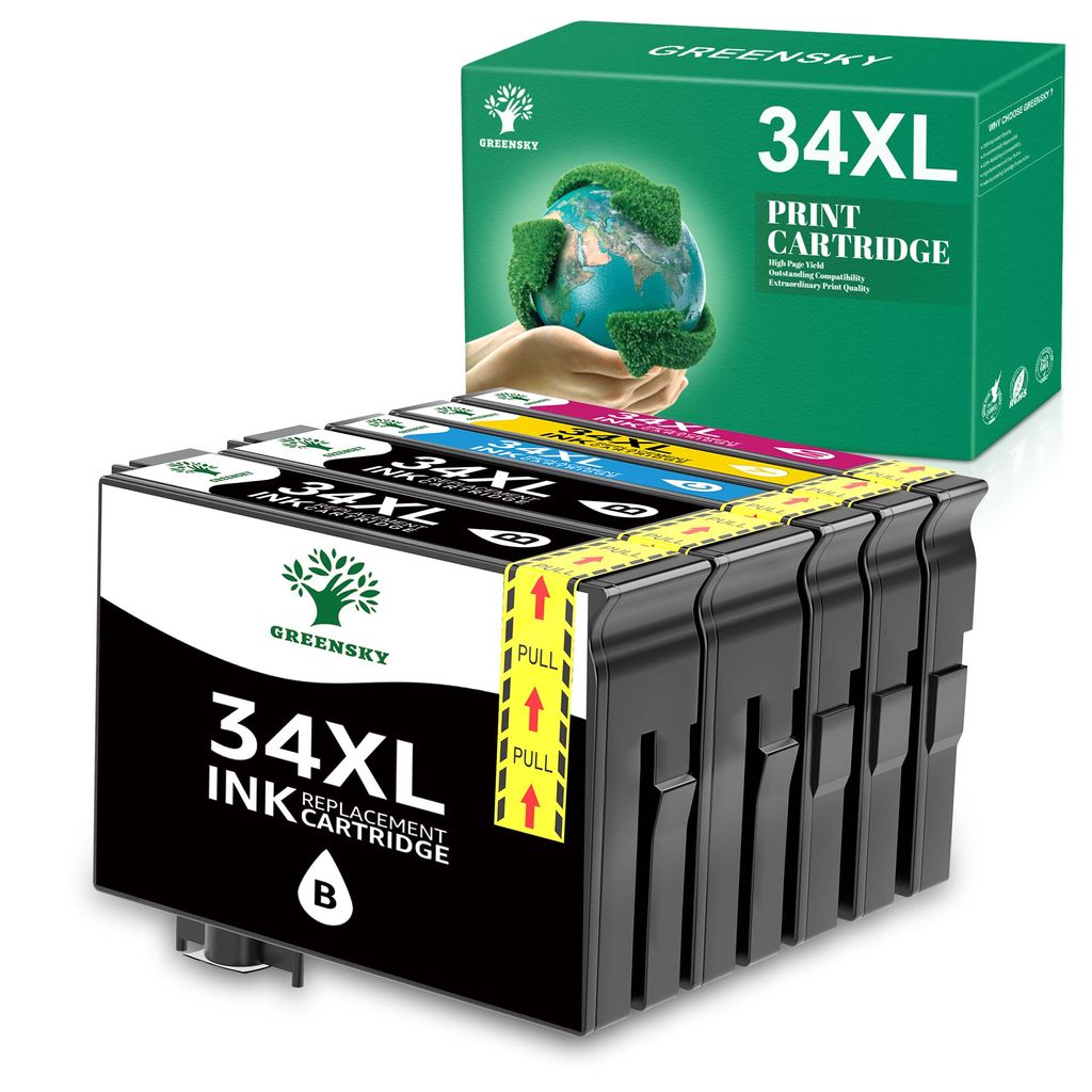 5er pack kompatible 34XXL Greensky Epson