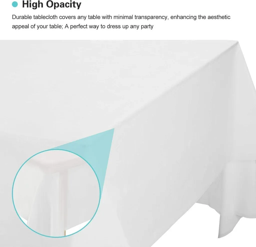 Tovaglia Trasparente In Plastica Benson Mills – 137x137 Cm, Proteggi Tavolo Da Macchie, Made In USA, Uso Quotidiano