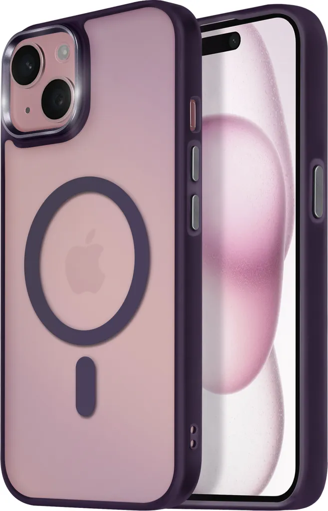Avizar MagSafe iPhone 15 Viola - Case Frost con Protezione Camera