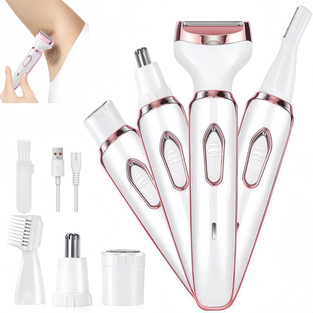 4-in-1-Akku-Rasierer für Gesicht, Beine, Achselhöhlen, Produktbild 