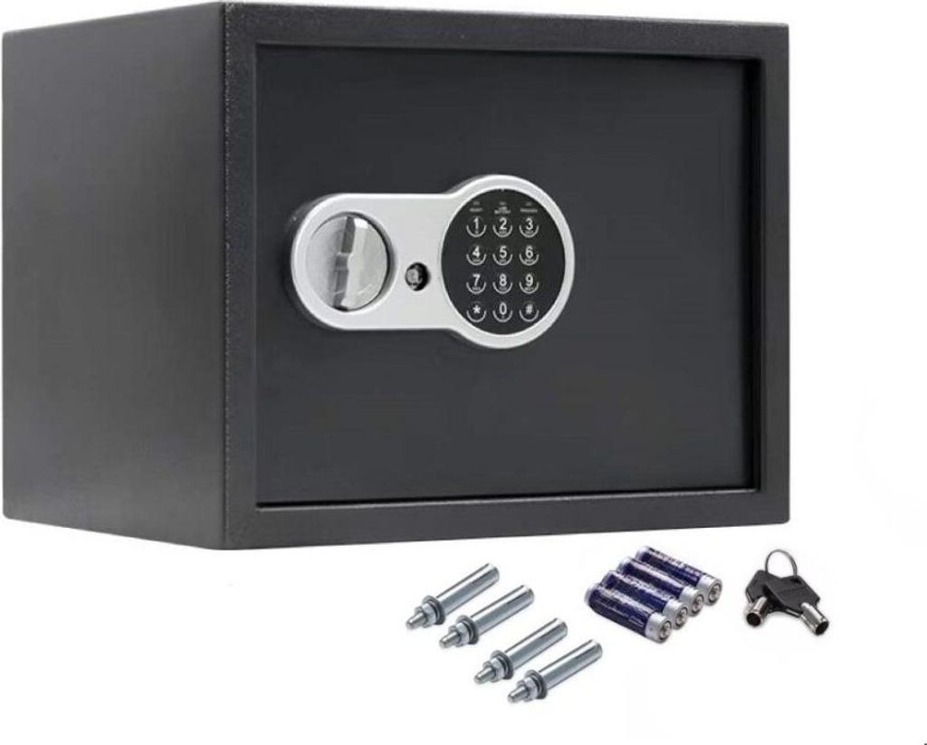 Tresor mit elektronischem Zahlenschloss & Notschlüssel - 26 L, 38 x 30 x 30 cm