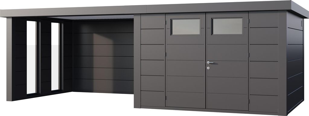 Telluria Metallgerätehaus Classico 3030 mit Lounge Anbau Produktbild 