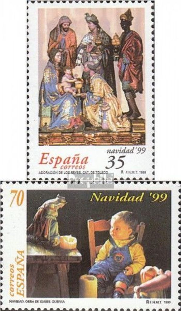Briefmarken Spanien 1999 Mi 3518-3519 (kompl.Ausg.) postfrisch Weihnachten