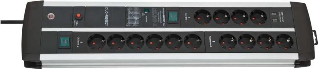 Brennenstuhl 1392000232 Multipresa 14 Posti 3m Surge Protection 120.000A