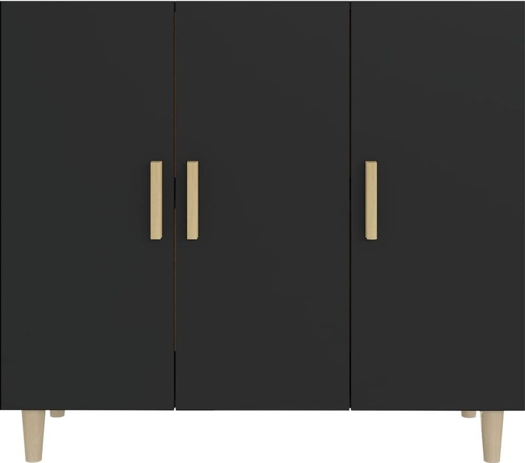 "im Sonderangebot"Sideboard - praktischem Design - Wohnzimmerschrank - Kommde für Flur - Schwarz 90x34x80 cm Holzwerkstoff DEMöbel 4019312