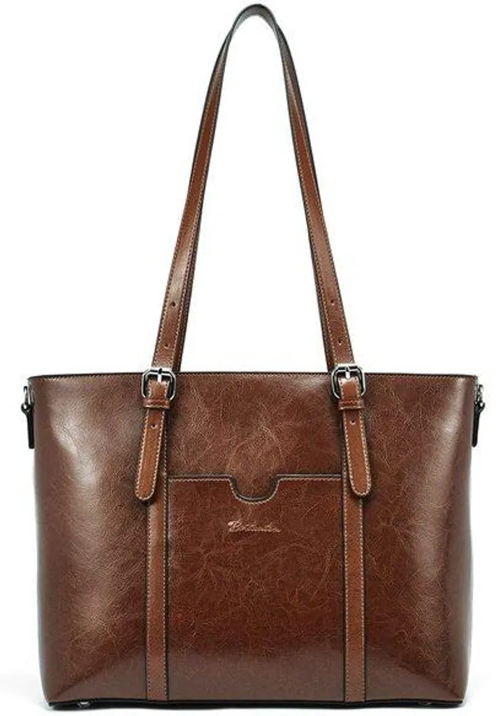 Sacoche ordinateur 15,6 pouces femme marron - Matelassage renforcé Pro