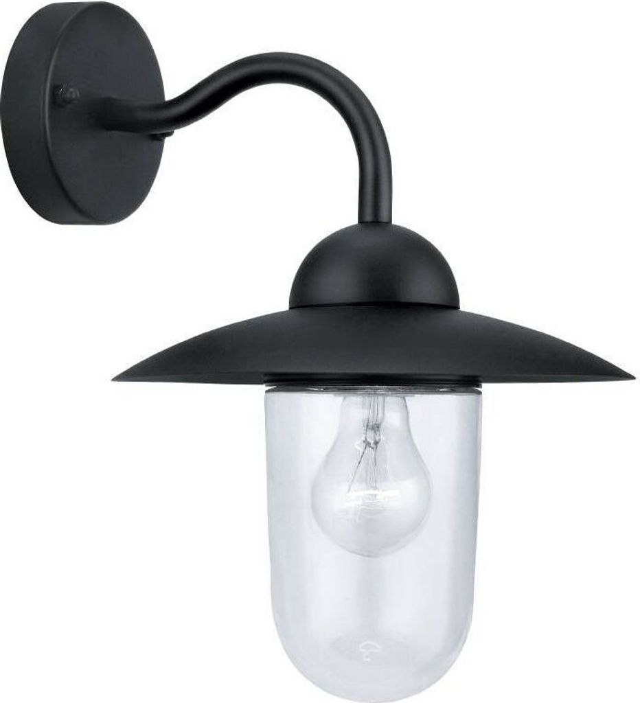 Eglo 30155 MILTON E27 Außen-Wand-/Deckenleuchte Schwarz IP44