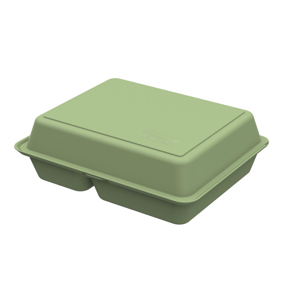 Menübox "Take away" Verpackung - Essensbehälter large geselliges grün