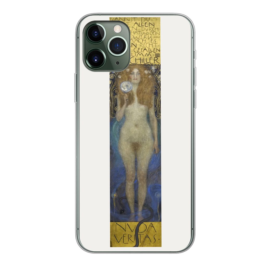 MuchoWow Handyhülle Schutzhülle Hülle für iPhone 11 Pro Nuda veritas - Gustav Klimt Silikon Softcase Handy Hülle - Handy