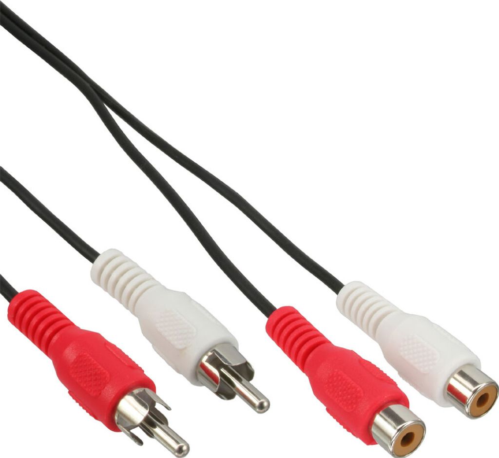 InLine® 89934L Cinch Verlängerung, 2x Cinch, Stecker / Image du produit 