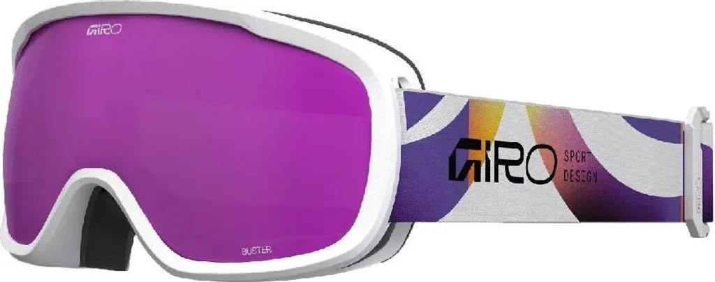 Giro Buster Flow Masque junior anti-buée écran Ambre Rose CAT2 Blanc