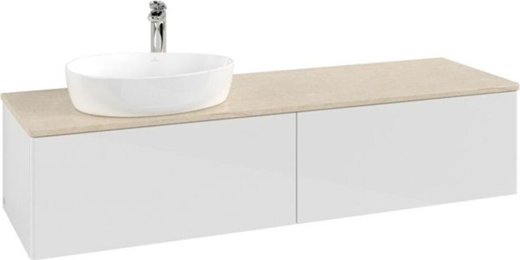 V&B Waschtischunterschrank ohne Frontstruktur Antao 160x50cm, HL, WBP botti., glo wh. Lac
