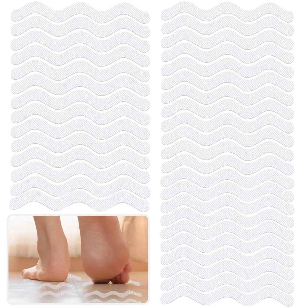 Lot de 36 Tapis de Bain Antidérapants Transparents pour Douche et Bain