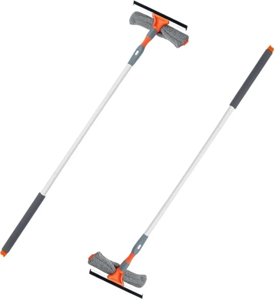 Lot de 2 kits de nettoyage vitres W2INDCLEAN avec perche télescopique