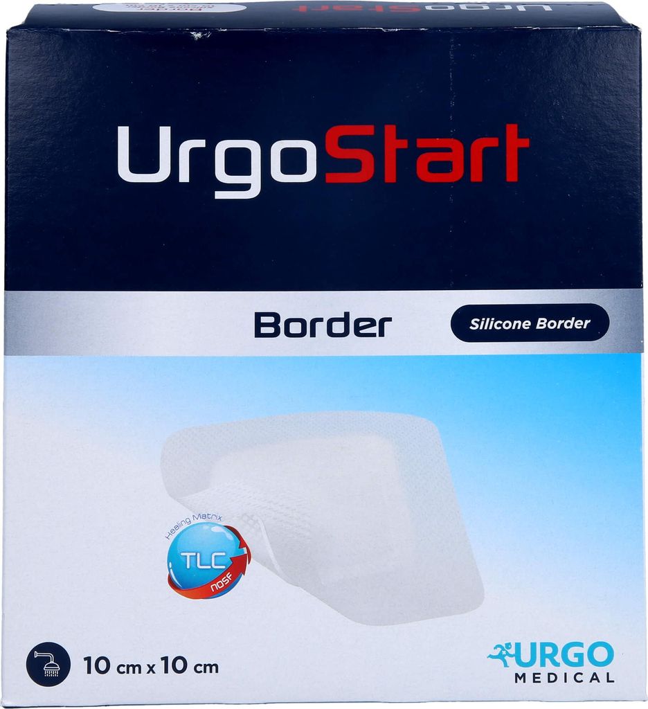 Urgostart Border 10x10 cm Schaumstoffwundverband 10 St