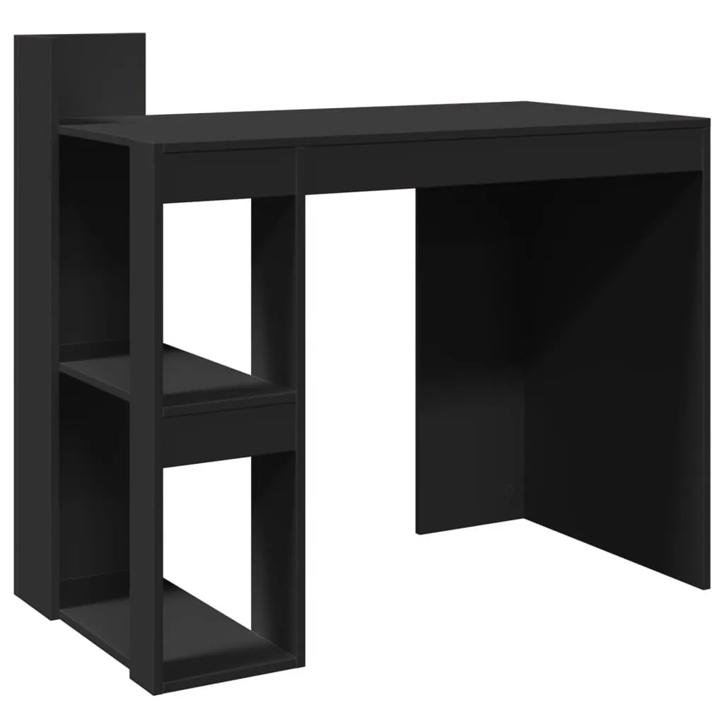 Scrivania Porta PC Nera SYFAX™ 103,5 cm Legno Multistrato Design Moderno