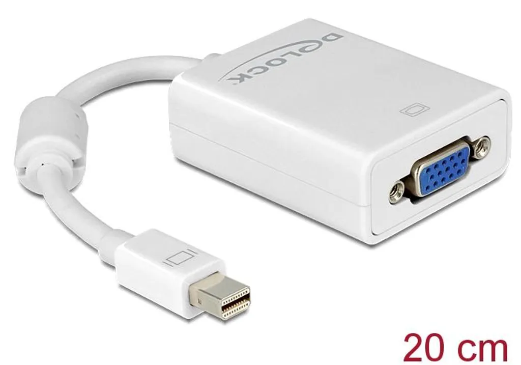 Convertisseur Mini DisplayPort vers VGA Delock pour Moniteur et Écran - 8