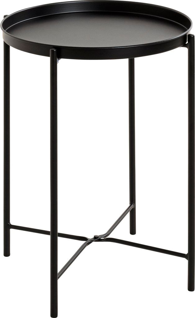 HAKU Beistelltisch schwarz - Metall, B/H/T: 39x50x39 cm Produktbild 