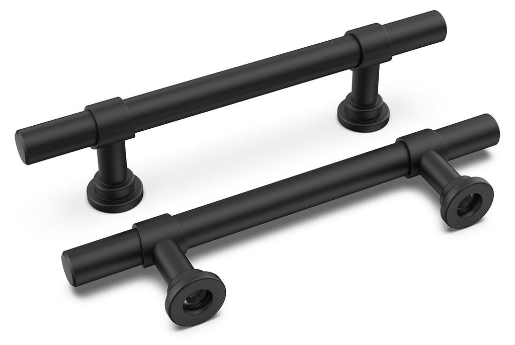 10 schwarze Möbelgriffe, Küchengriffe, Möbelgriffe, Lochabstand 96 mm, Griffe, Schrankgriffe, Schubladengriffe, Schranktürgriffe, Edelstahl