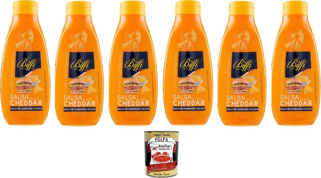 Biffi The Professional Line – Cheddar-Sauce 6x 800gr + Italian Gourmet polpa 400g