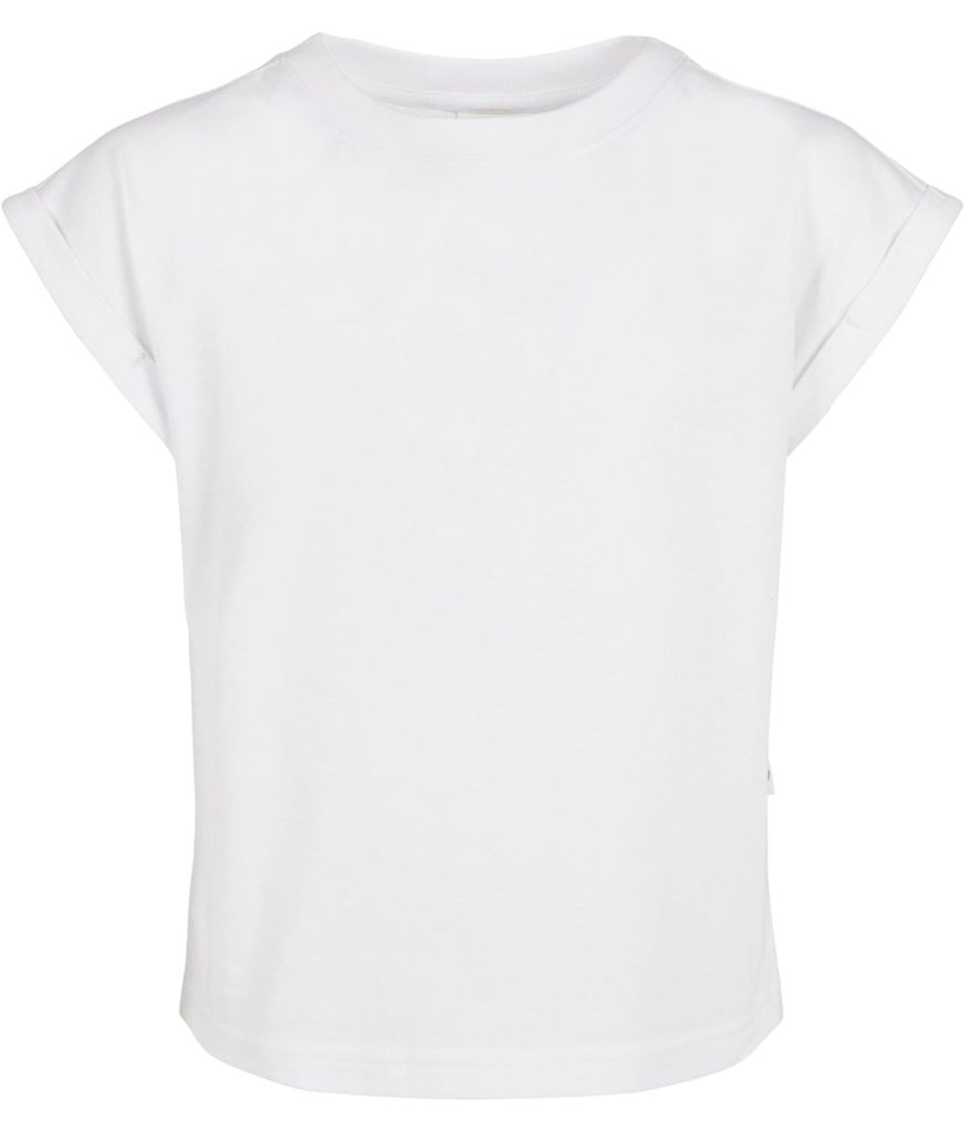 Urban Classics Girls Organic Extended Shoulder Tee bianco - Immagine del prodotto 