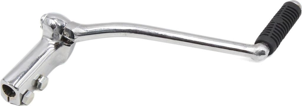 16mm Durchmesser Motorrad Kickstarterhebel Universal aus Metall&Gummi Silberton