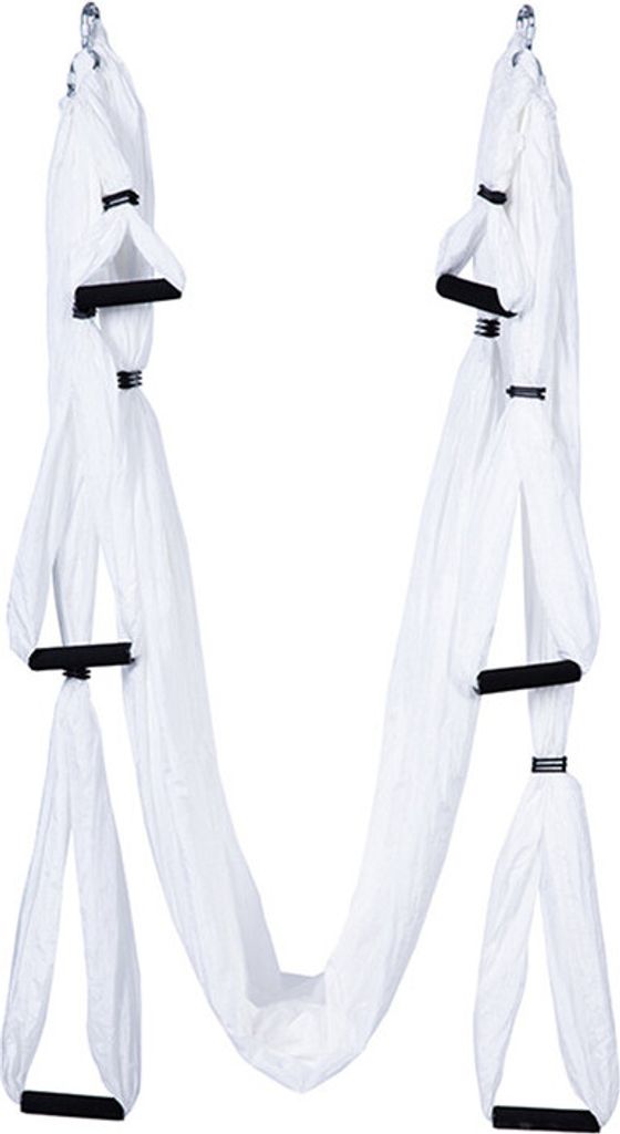 Yoga Schaukel Hängematte Trapez Sling Aeria Home Gym Anti-Schwerkraft Inversion Fitness (Weiß)