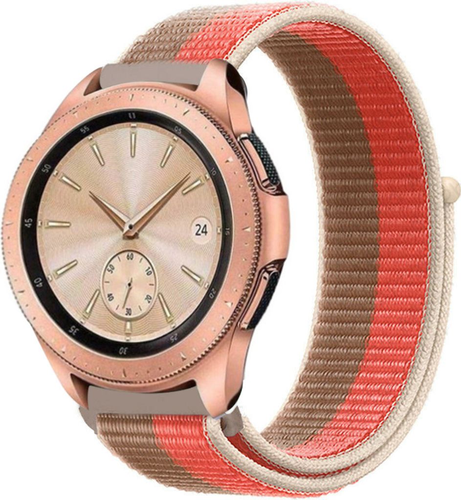 Strap-it Samsung Galaxy Watch 42mm Nylonarmband (Pampelmuse)