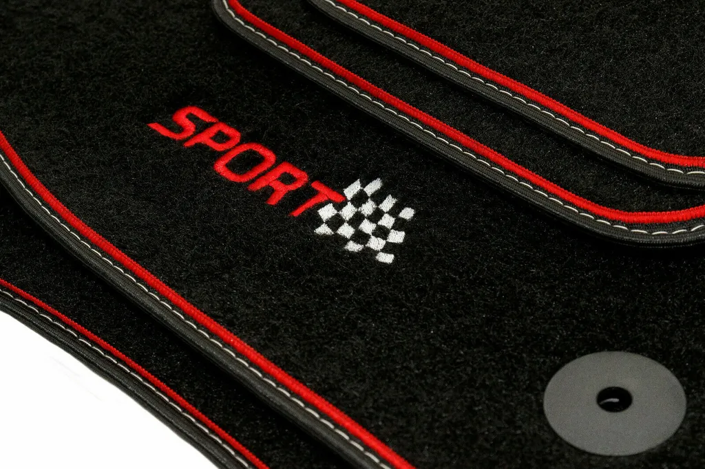 Set 4 Tappetini Seat Leon I (1999-2005) Velluto Sport Nero - Offerta