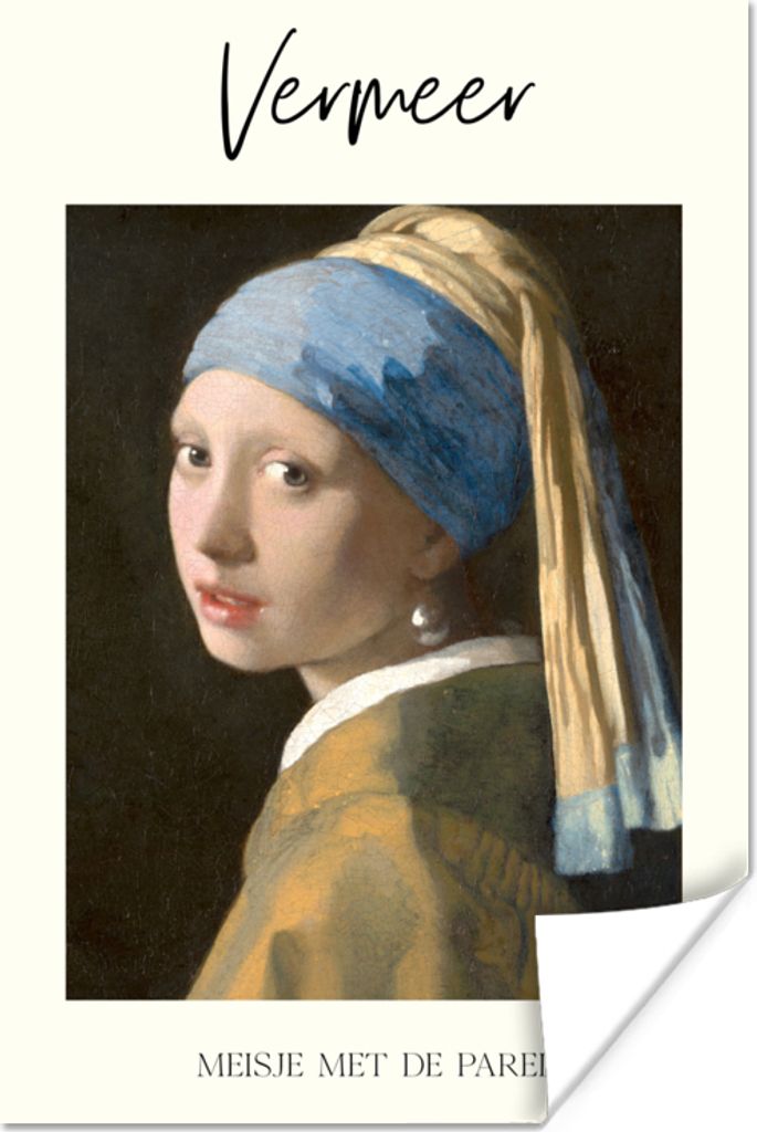 MuchoWow Poster Mädchen mit Perlenohrring - Vermeer - Kunst 40x60 cm - Plakate für die Wand - Poster Babyzimmer