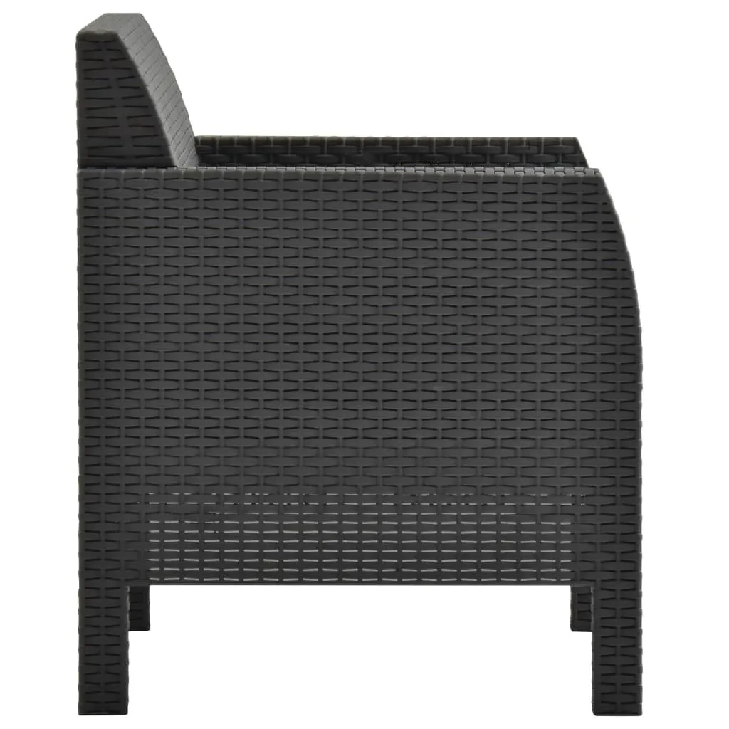 Chaise de jardin aspect rotin avec coussin d'assise lavable vidaXL