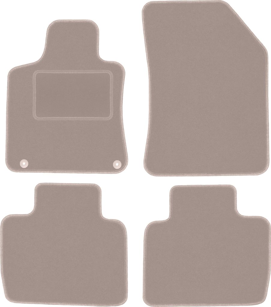 Velours-Autoteppiche für: Peugeot 508 II Limousine, Kombi, Liftback (2018-) Beige