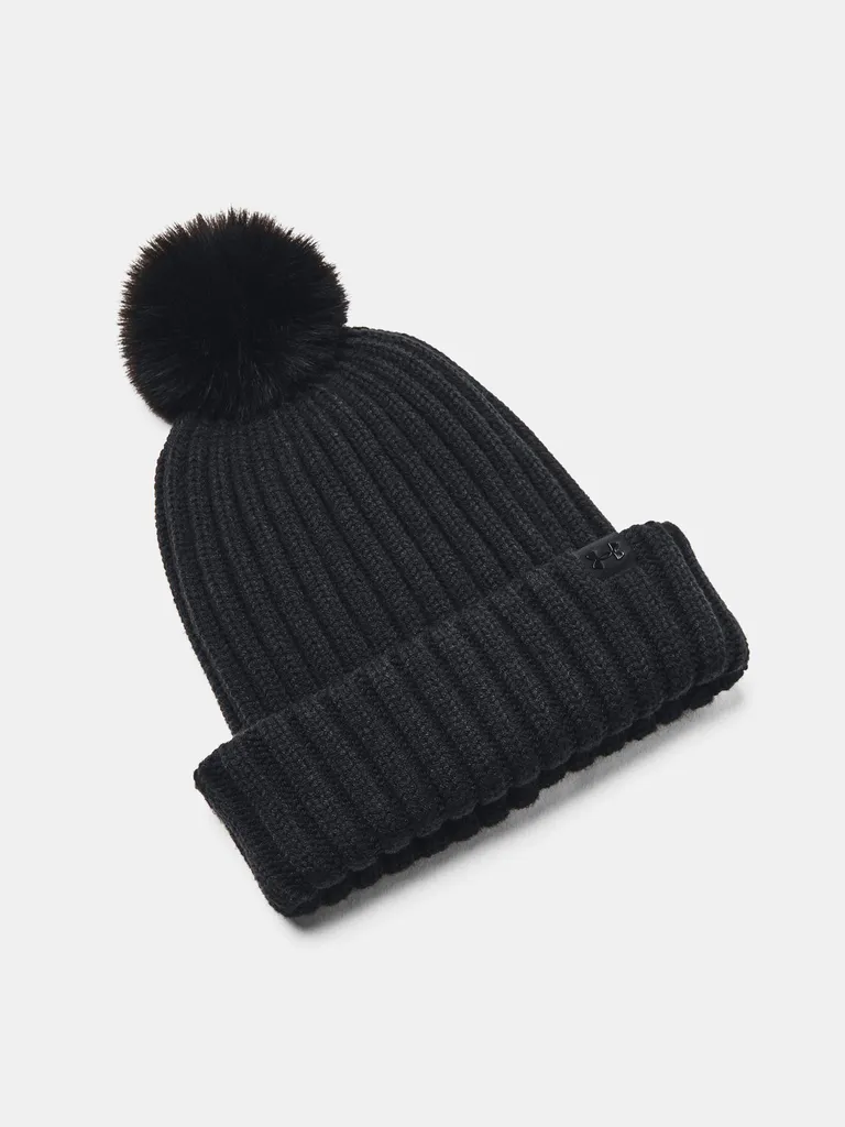 Under Armour W Halftime Pom Beanie Nero - Berretto Donna Invernale Caldo