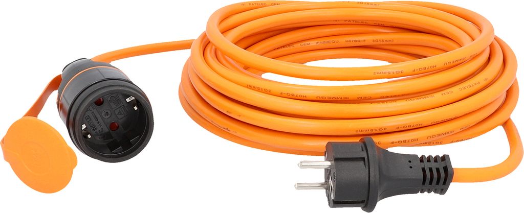 UNITEC Baustellen-Verlängerungskabel Außen - IP44, 5m, orange