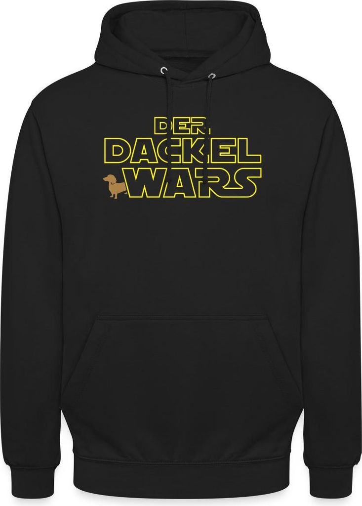 Spreadshirt Der Dackel Wars Geschenk Hundebesitzer Dackelfan Uni Hoodie, 3XL, Schwarz