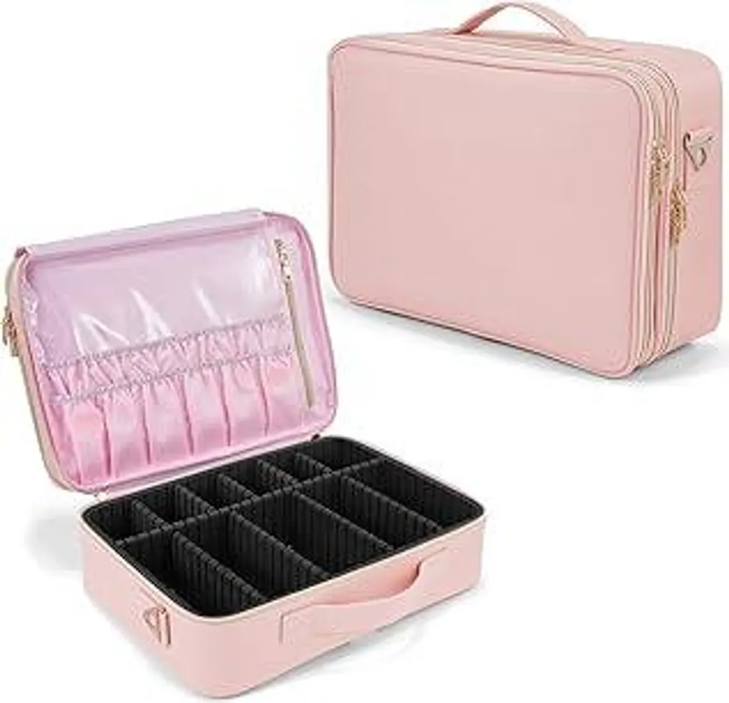 Must-Have Travel Bag: Joligrace Borsa Trucchi Rosa L Professionale - 1