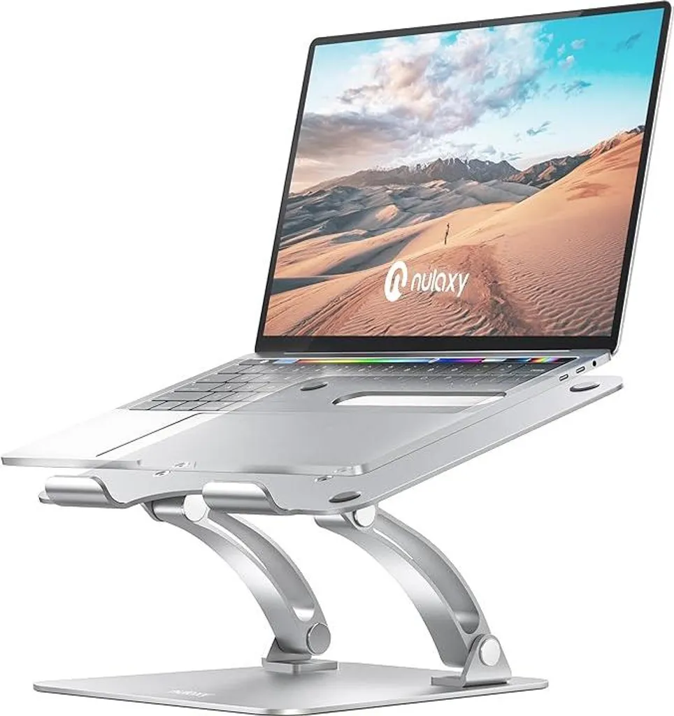 Support ordinateur portable alu contre mal de dos et surchauffe