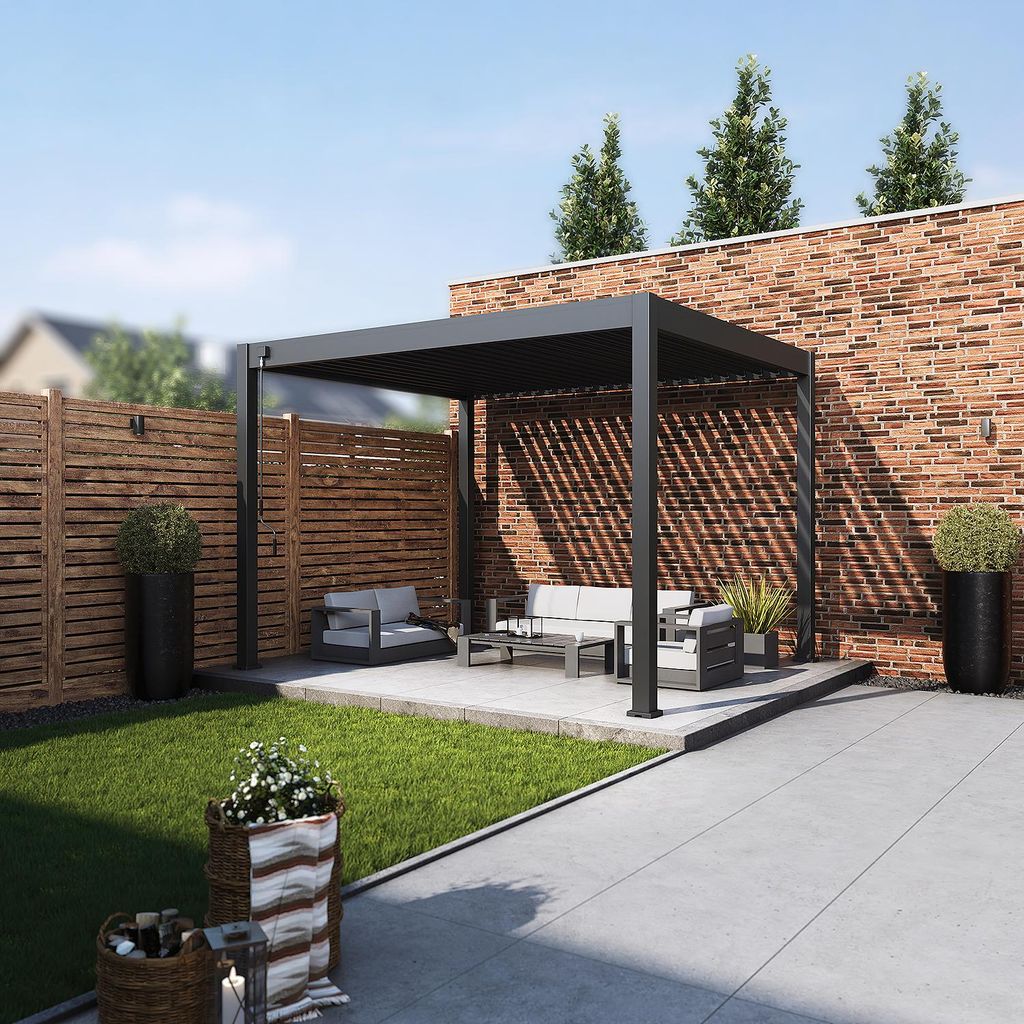 Weide Classic Pergola Aluminium 3x3,6m mit Lamellendach Produktbild 