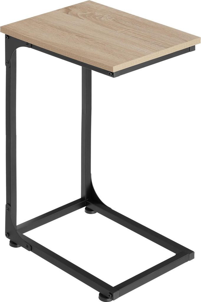 Table d’appoint Erie 40x30x63cm - Bois clair industriel, Image du produit 