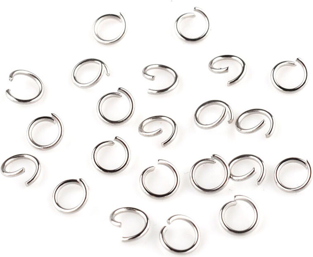 50 Stück Edelstahl Biegeringe 4 mm