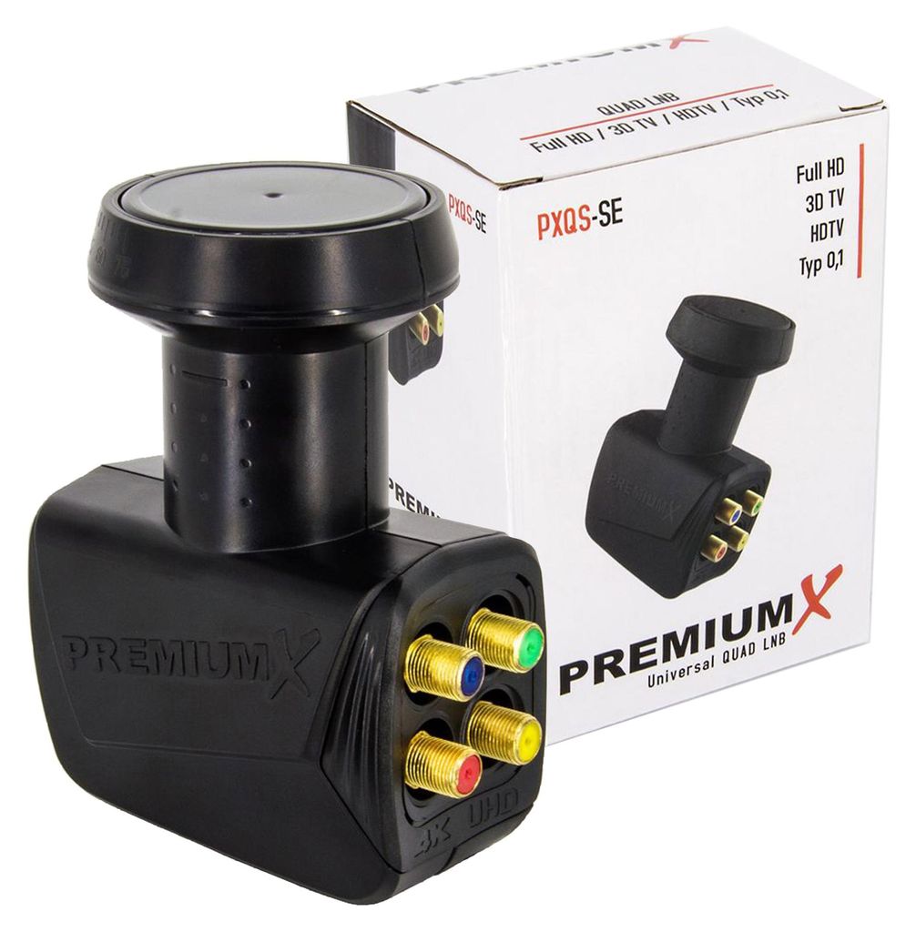 PremiumX Quad LNB PXQS-SE Sat für 4 Teilnehmer DVB-S2 HDTV Produktbild 