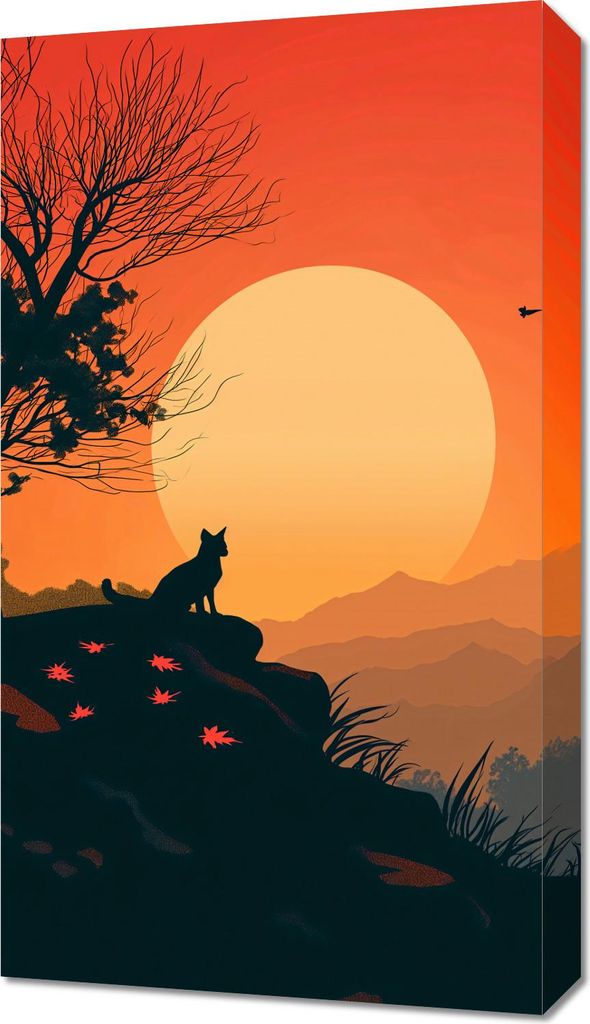 Bild 40x70cm Katzenhügel