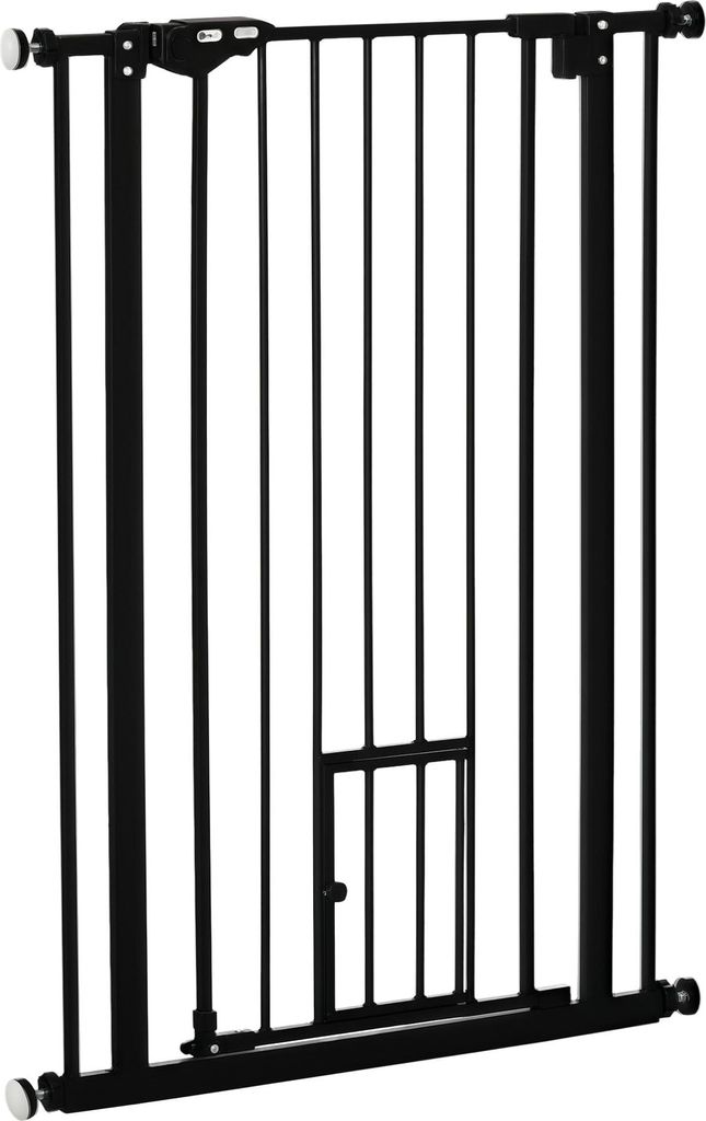 PawHut Barrière de sécurité animaux de 104H cm avec porte Image du produit 