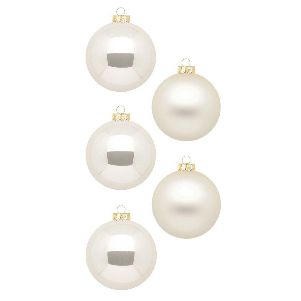 Weihnachtskugeln Glas 3cm 24 Stück - Champagner