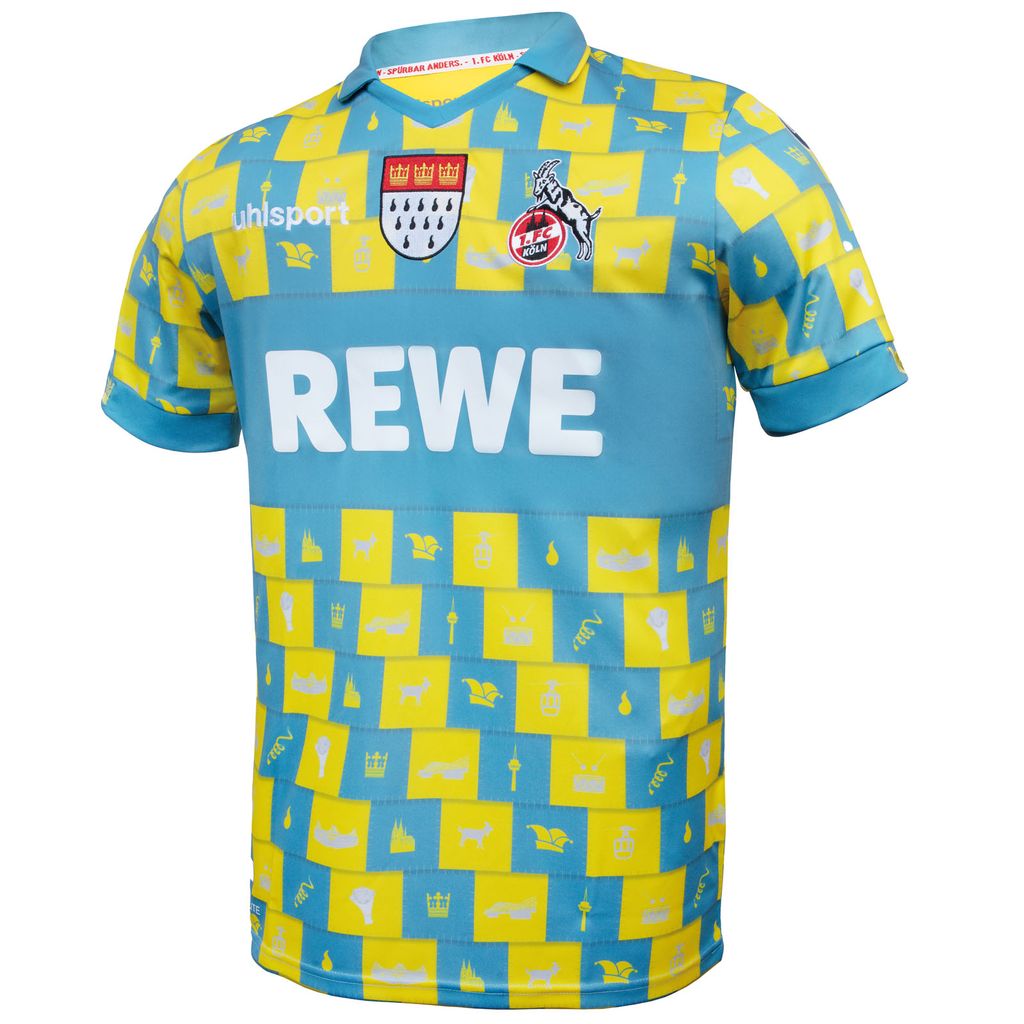 uhlsport 1. FC Köln Torwart Karnevalstrikot 2020/21 gelb/blau M